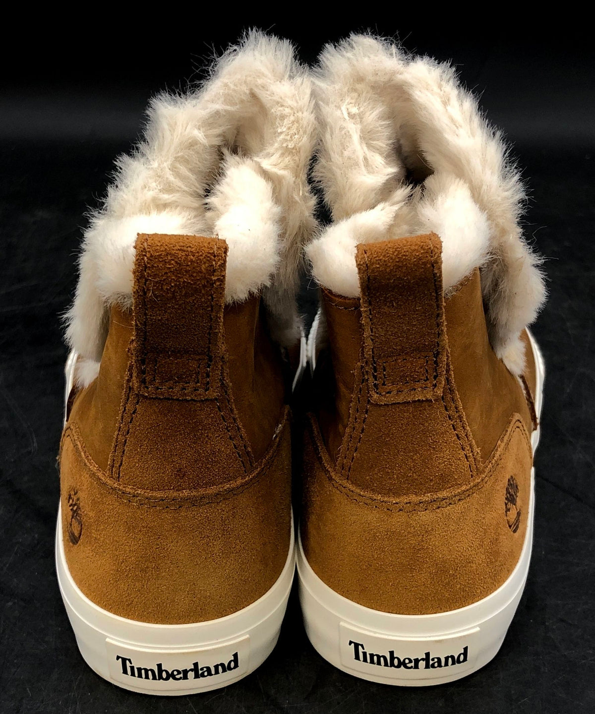 Timberland Skyla Bay Brown Suede Faux Fur Pull-On Ankle Boots Sneaker Wmns Sz 6