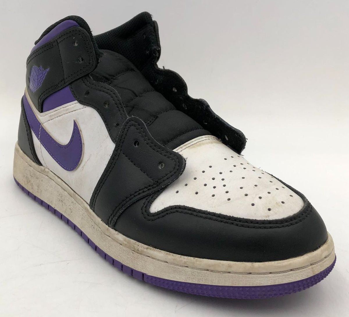 Nike Air Jordan 1 Mid GS Dark Iris Basketball Shoes Size 6Y COA