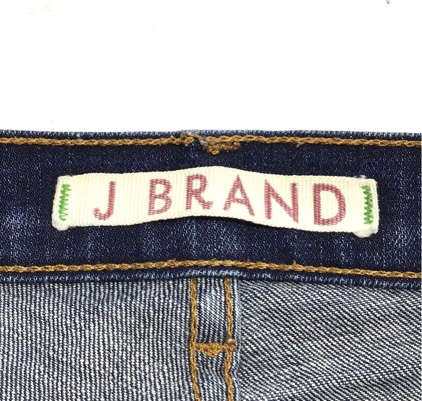 J Brand Women's Dark Wash Slim Straight Jeans Whiskered Made in USA Size 25