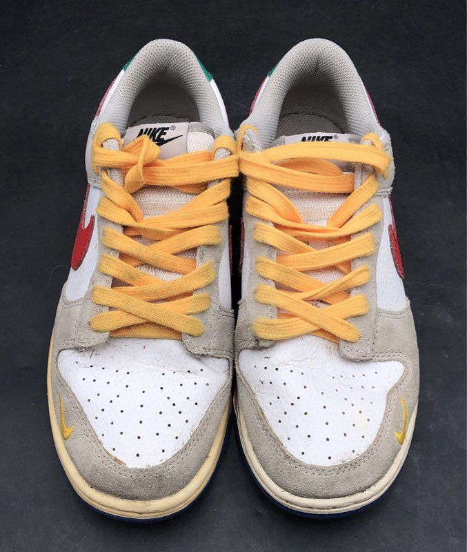 Nike Dunk Low SE Multi-Color Grey White Red Blue Sneakers Size 7