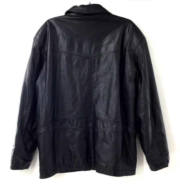 Vintage 90s M. Julian Wilsons Men's Black Leather Zip Up Jacket Size L