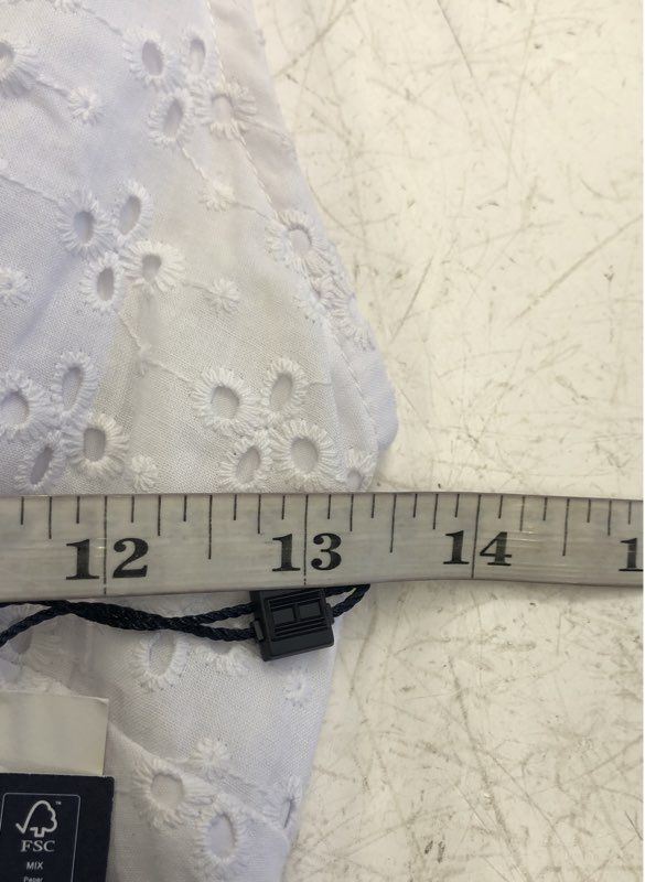 NWT Tommy Hilfiger White Eyelet Belted Cotton Shirtdress Women's Size 8