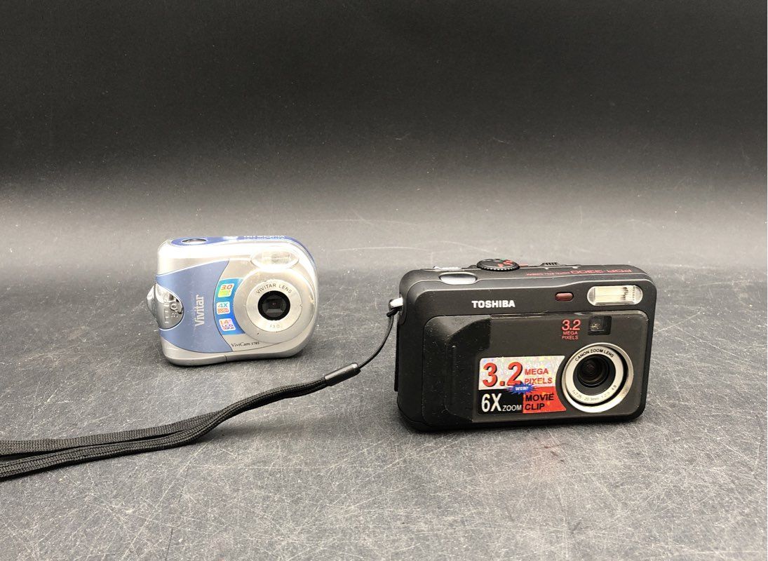 Vivitar Toshiba Kodak EasyShare C340 & More Point & Shoot Cameras Lot