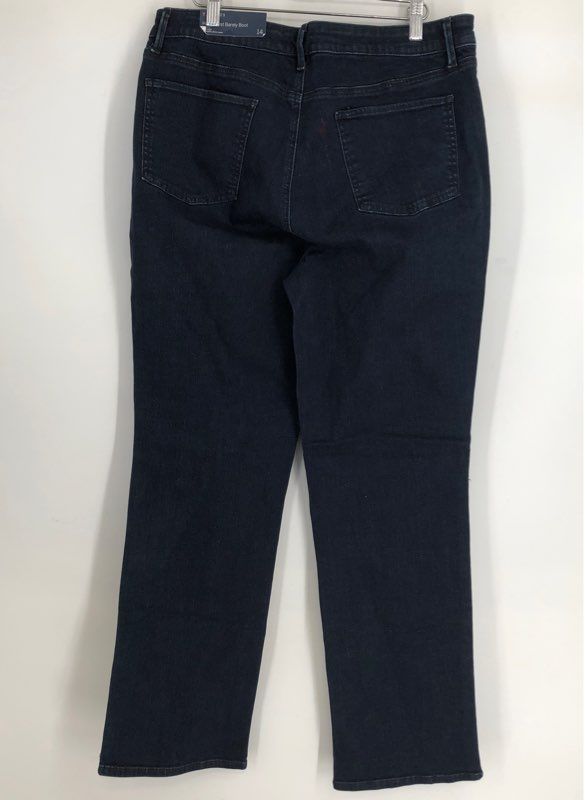 NWT Talbots Flawless Women&#39;s Blue High-Waist Barely Bootcut Jeans - Size 14