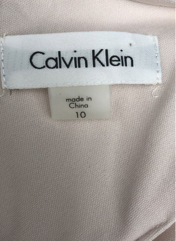 Calvin Klein Women's Beige Sheath Dress - Size 10