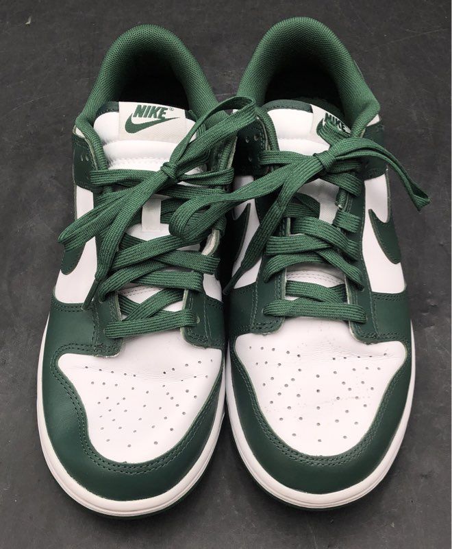 Nike Dunk Low Michigan State Team Green White Sneakers Size 8.5