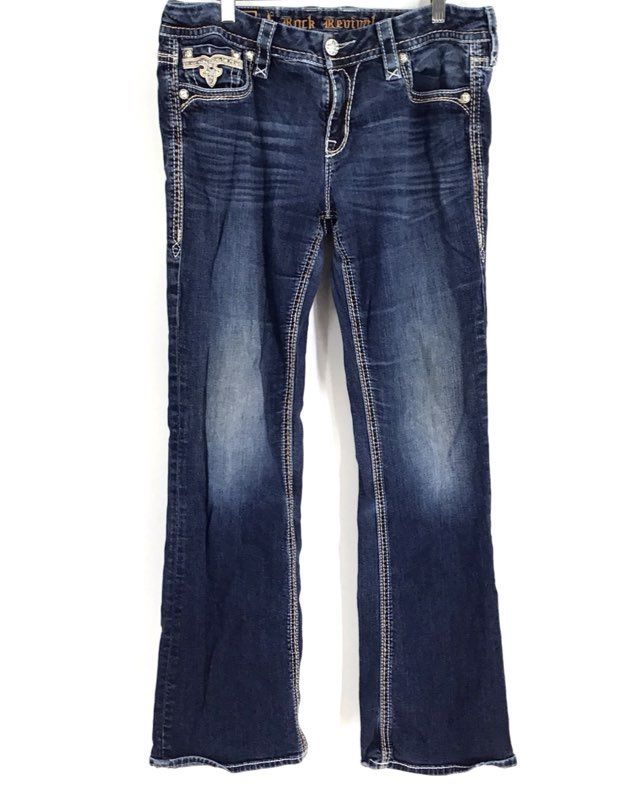 Rock Revival Women&#39;s Blue Denim Sherry Bootcut Jeans - Size 31