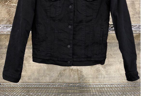 Levi's Men's Sherpa Trucker Jacket Black Denim Fleece Lined Sz S