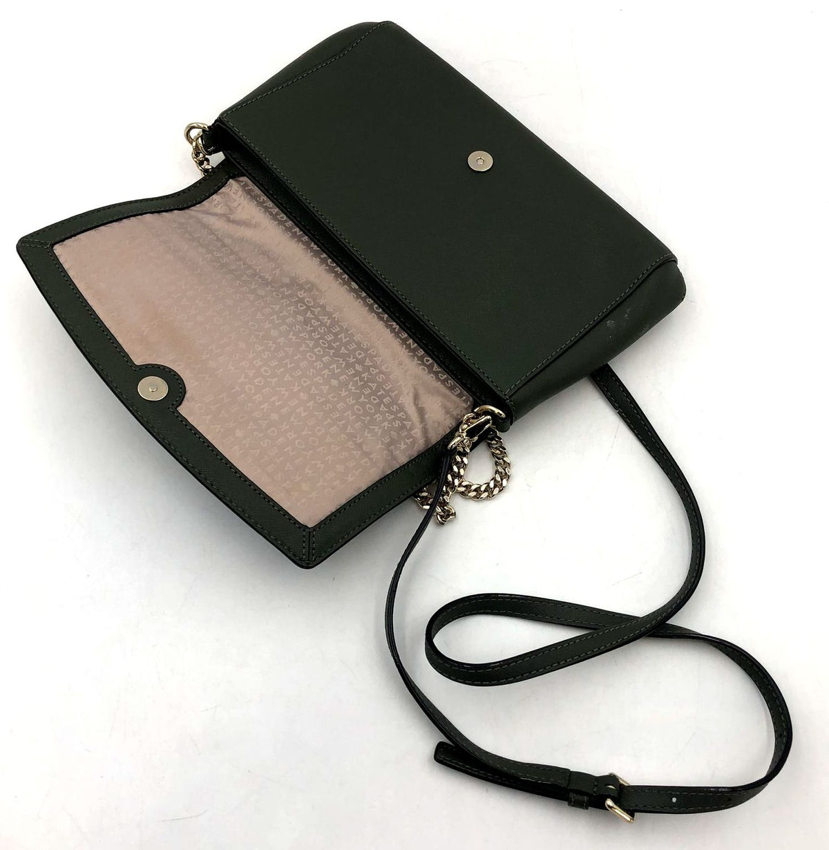 Kate Spade 'Laurel Way Greer' Olive Green Saffiano Leather Crossbody Bag (+COA)