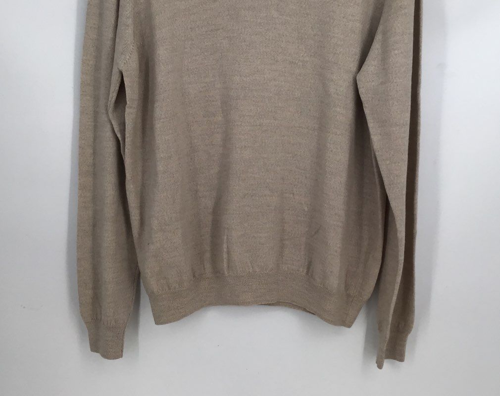 Brooks Brothers Men&#39;s Beige Wool Pullover Sweater - Size L