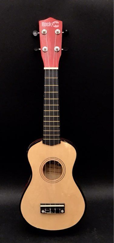 RockJam UK-222-A Beige Red Soprano Ukulele