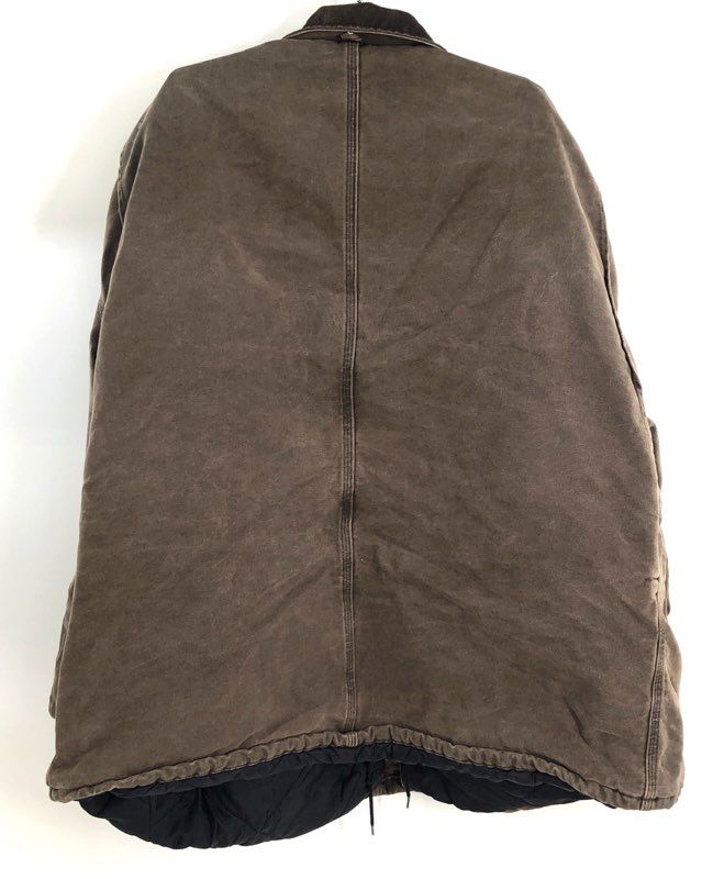 Vintage Y2K Carhartt Men's Sandstone Traditional Coat Chestnut Made in USA 4XL