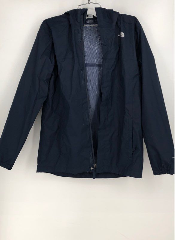 The North Face Boys Blue Hooded Full Zip Windbreaker Jacket - Size XL 18/20