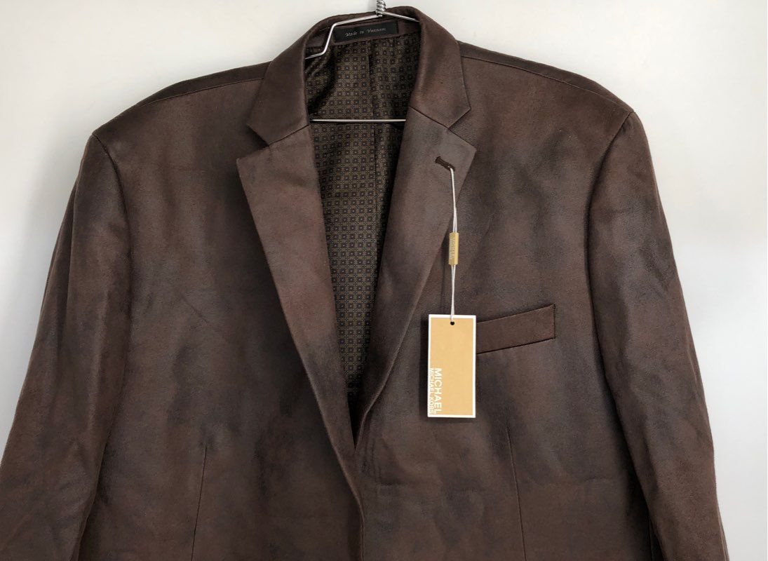 NWT Michael Kors Men&#39;s Brown Low Moisture Blazer - Size 46L