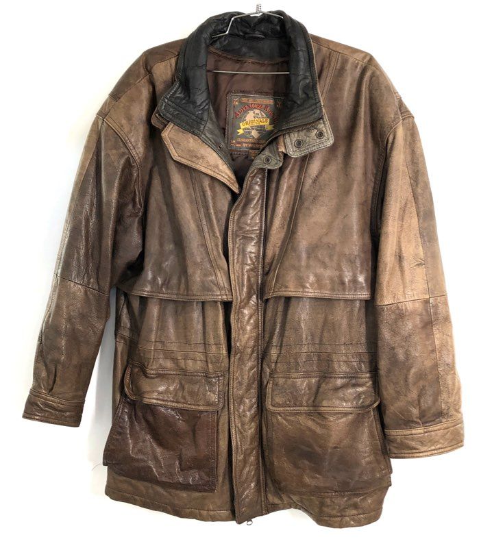 Vintage 90s Adventure Bound Wilsons Brown Leather Field Jacket Thinsulate Sz M