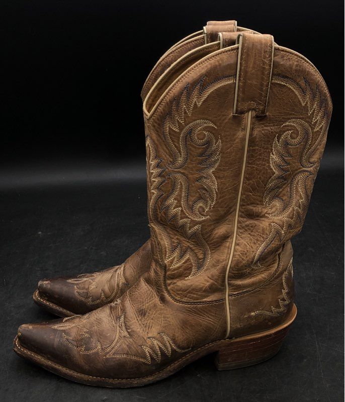 Laredo Lucretia LD2732 Brown Leather USA Made Western Cowboy Boots Size 10B