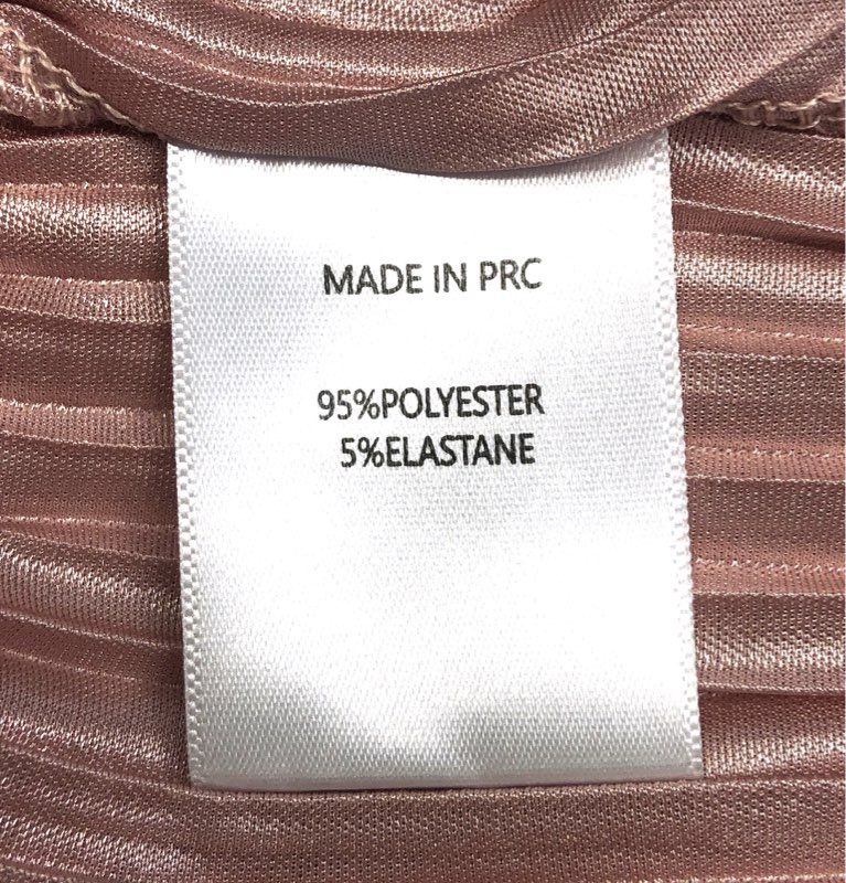 SHILLA the Label Women's Rose Gold Illume Pleat Maxi Dress Smocked Sz M NWT