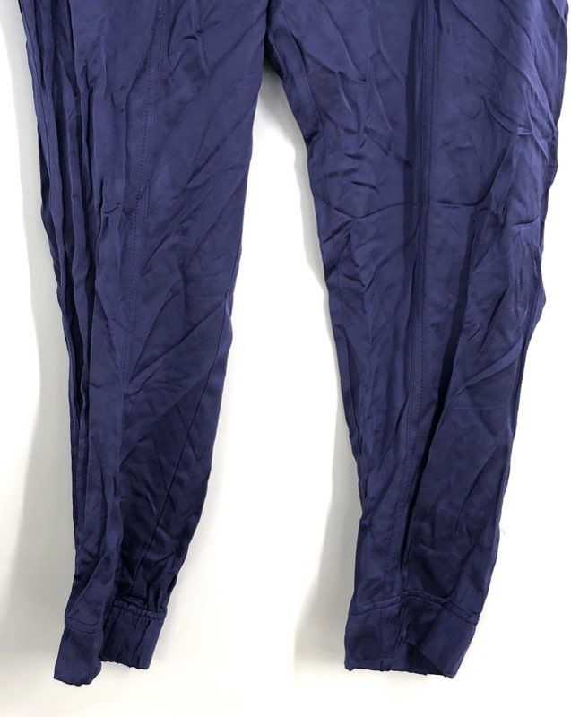 LOFT Women's Navy Blue Viscose Tapered Jogger Pants Size 10 NWT