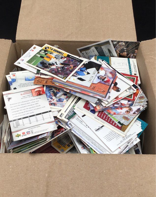 6.4 lbs. Lot Of Football NFL Cards. Medium Box, Unsorted