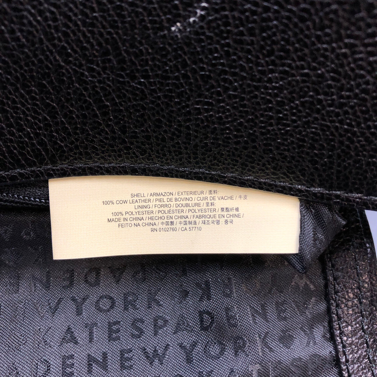 Kate Spade Black Leather Millie Bow Crossbody Bag Gold Hardware COA
