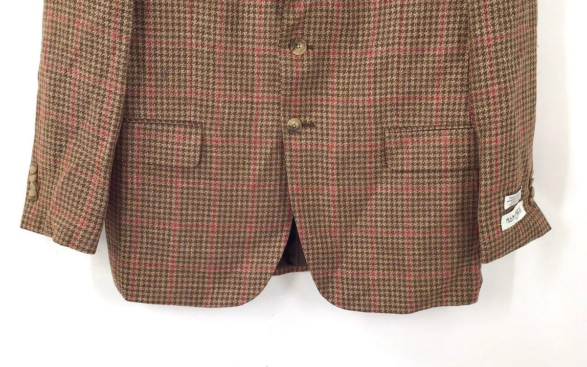 NWT Jos. A. Bank Men's Brown Houndstooth Sport Coat - Size 42