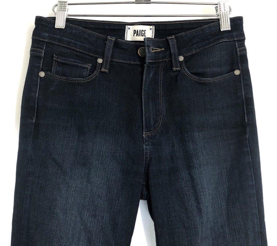 PAIGE Women's Hoxton Ultra Skinny Jeans Dark Wash Blue Stretch Denim Sz 26