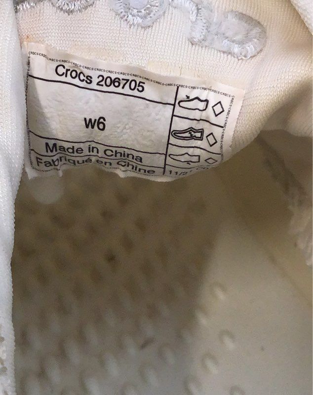 Crocs Women&#39;s LiteRide 360 Pacer 206705 Cream Athletic Shoes - Size 6