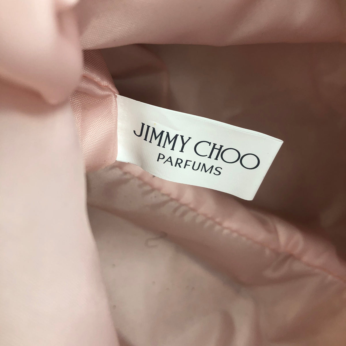 Jimmy Choo Parfums Large Pink/Metallic Glitter Gold Designer Faux Leather Tote