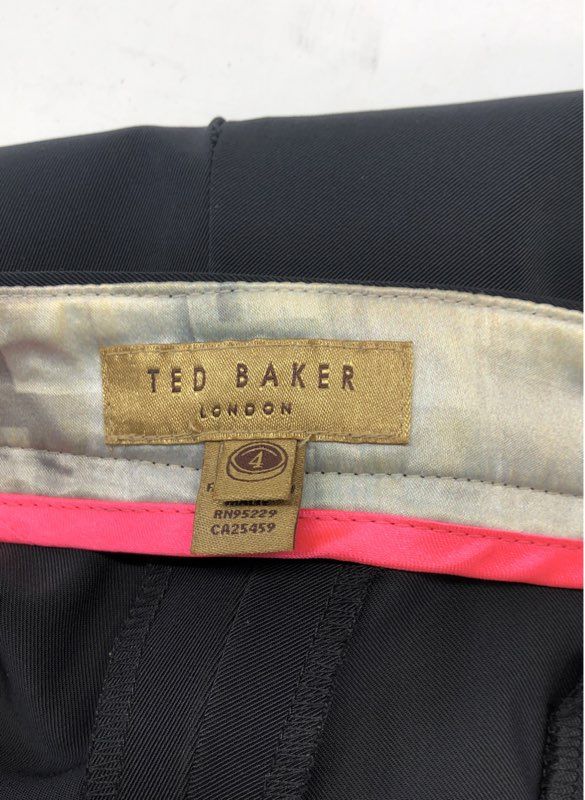 Ted Baker Women's Navy Clandet Tapered Stretch Dress Pants Trousers Sz 4
