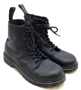 Dr. Martens Men's Pascal Mono Black Combat Boots - Size 4