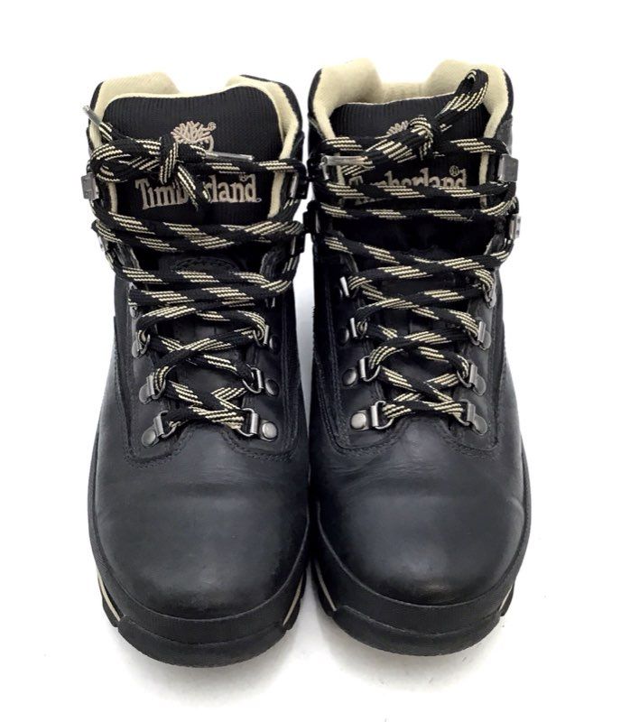 Timberland Euro Hiker Black Leather Hiking Boots Men's Size 11