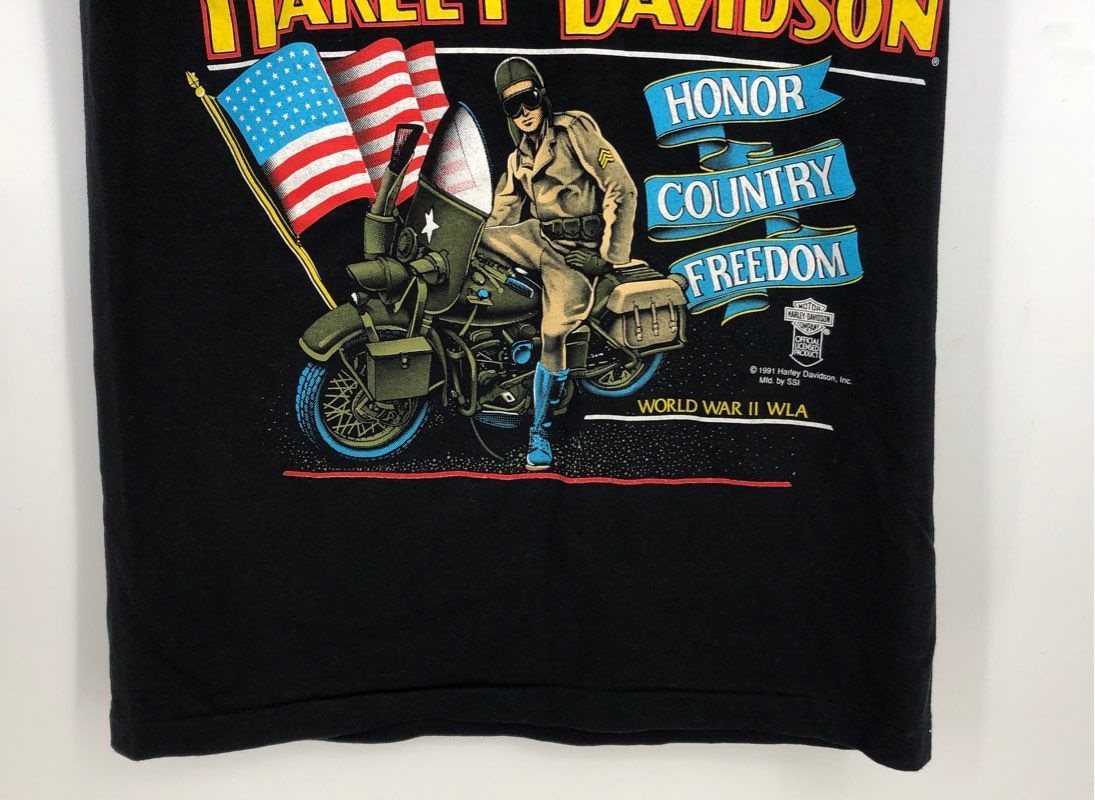 Harley-Davidson Honor Country Freedom T-Shirt - - Men&#39;s Size Measured