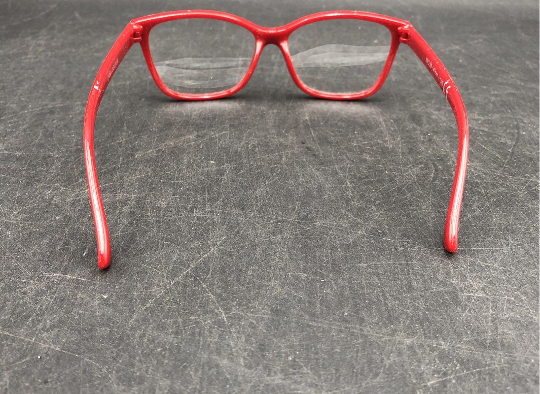 Red Plastic Rectangular Reading Glasses +1.25 Strength 53-20-147