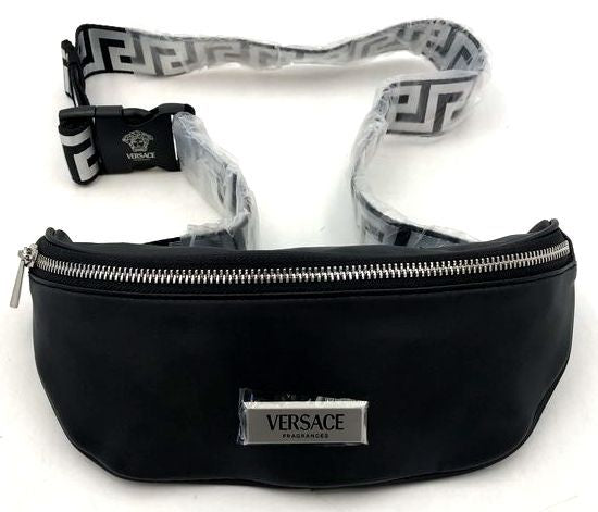 Versace Fragrances Designer Belt Bag/Fanny Pack with Silver-Tone Hardware