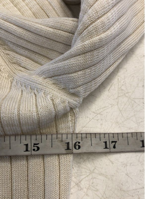 NWT Tehama Pebble Beach Women's Cardigan Sweater Cream Tan Colorblock M
