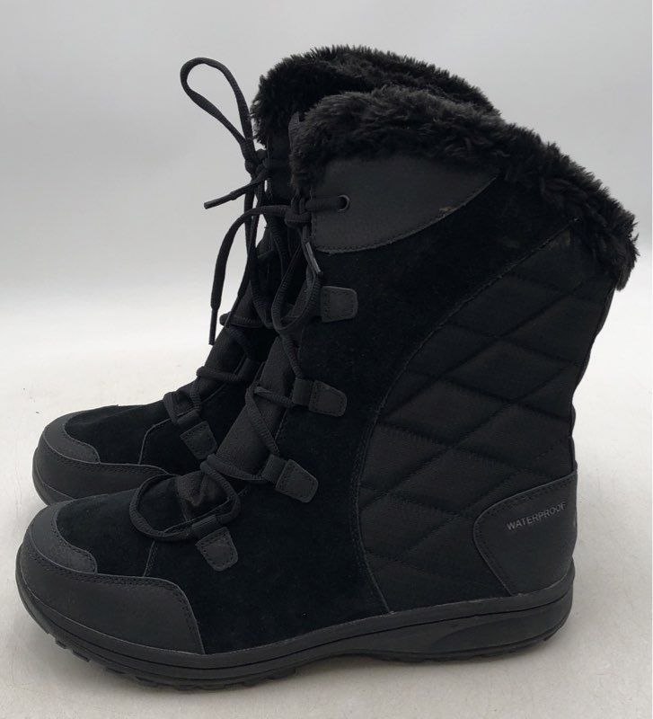 Columbia Women&#39;s Ice Maiden 2 BL1581-011 Black Round Toe Snow Boots - Size 7