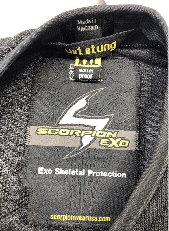 Scorpion EXO Men's Black Waterproof Mesh Motorcycle Riding Jacket Size XXL