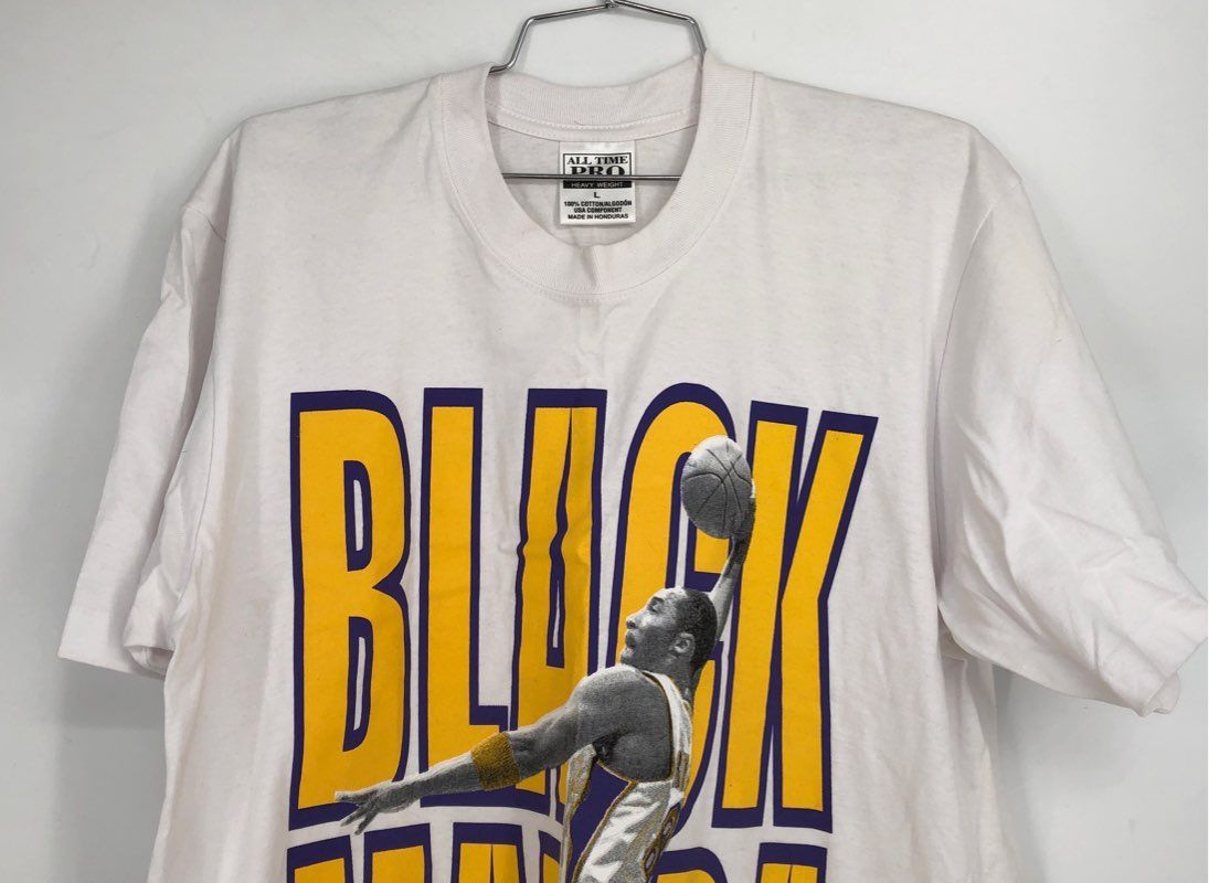 All Time Pro Men&#39;s White Cotton Black Mamba T-Shirt - Size L