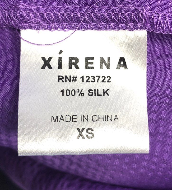 Xirena Women's Purple Eloise Silk Midi Dress Long Sleeve V-Neck NWT Size XS