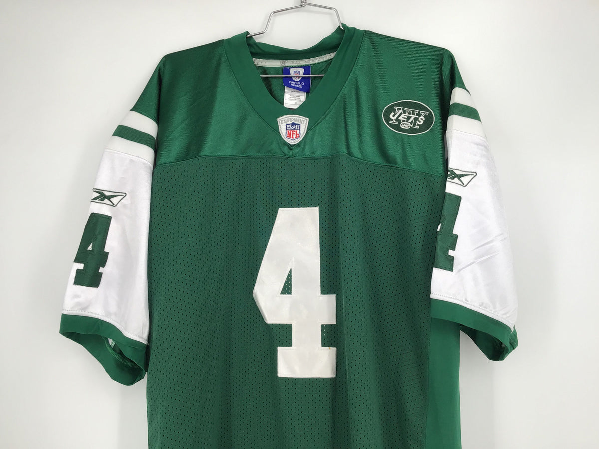 NWT Reebok Men&#39;s Green New York Jets Brett Favre #4 NFL Jersey - Size 50