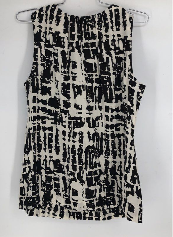 Tory Burch Women's Black White Silk Blouse - Size 8