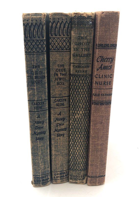 Vintage Book Lot Grosset & Dunlap Nancy Drew Cherry Ames Dana Girls 4 Volumes