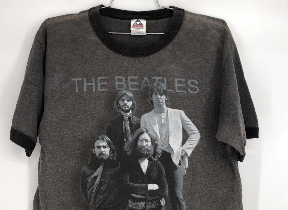 Vintage Y2K The Beatles Rock Band Ringer Tee Faded Distressed AAA Sz M
