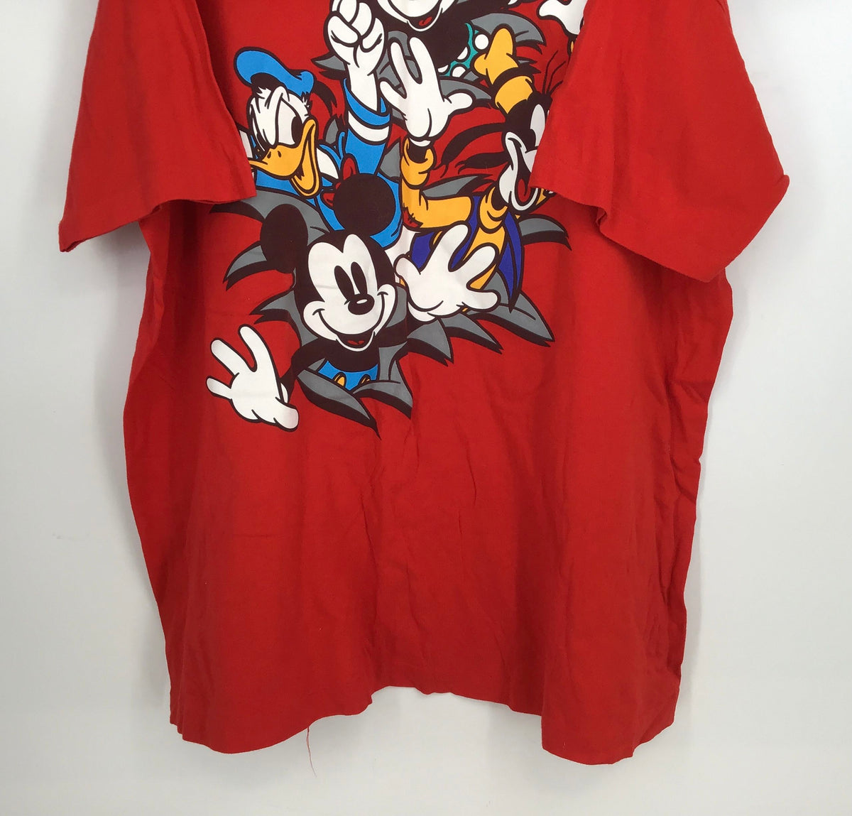 Disney Men&#39;s Red Cotton Graphic T-Shirt - Size 3XL