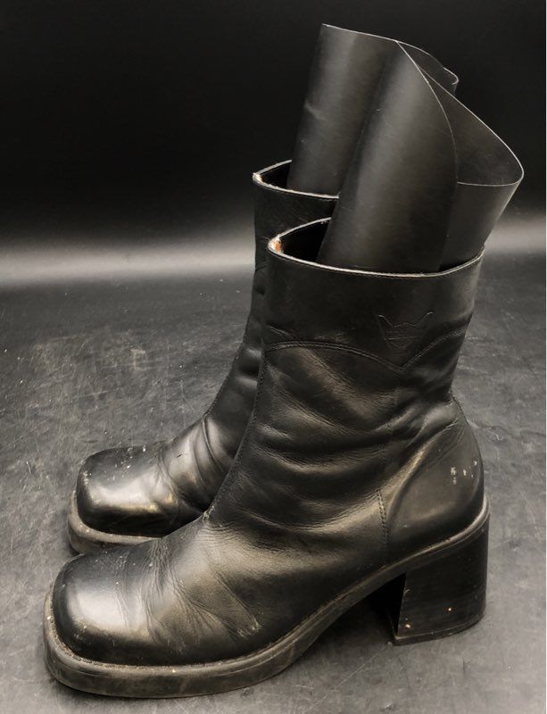 Harley-Davidson Women's Black Platform Boots - Size 9.5