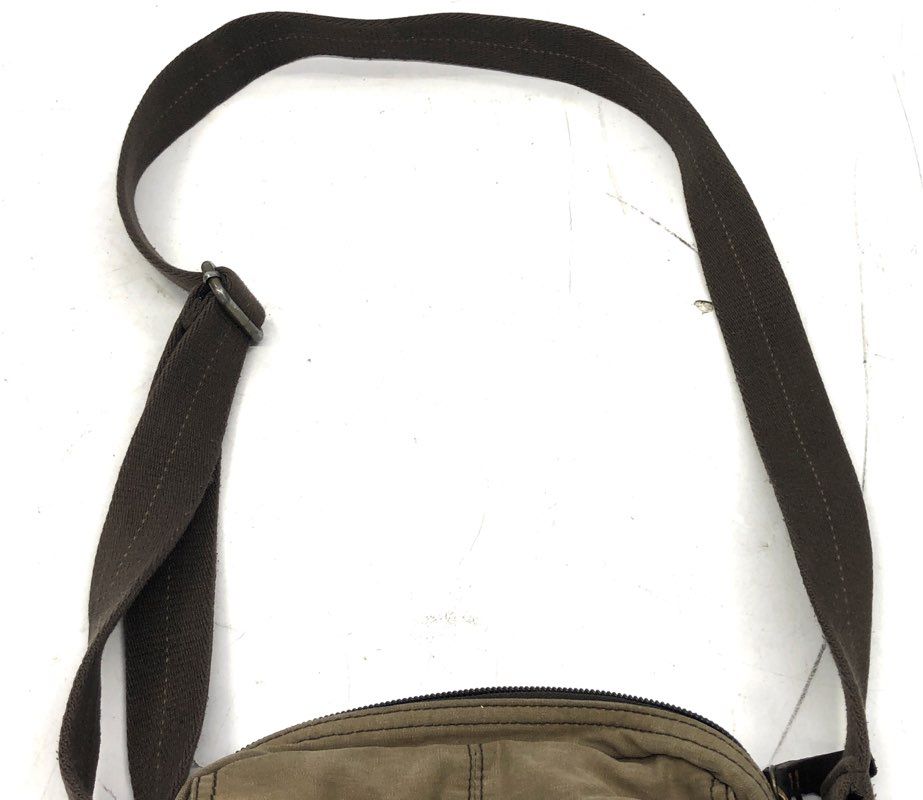 Fossil Olive Green Canvas Leather Messenger Crossbody Bag Flap Multi Pocket