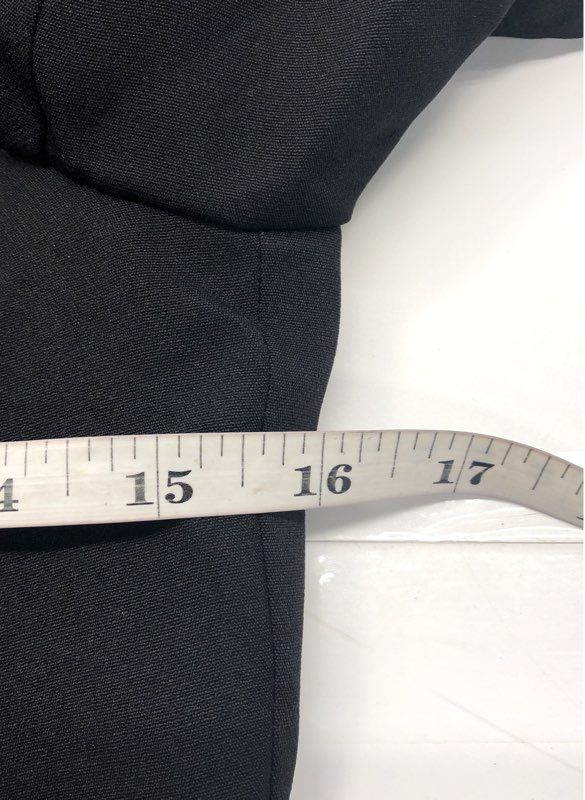 LanTing Bride Women's Black Tuxedo Maxi Dress Double Breasted Satin Lapel NWT S