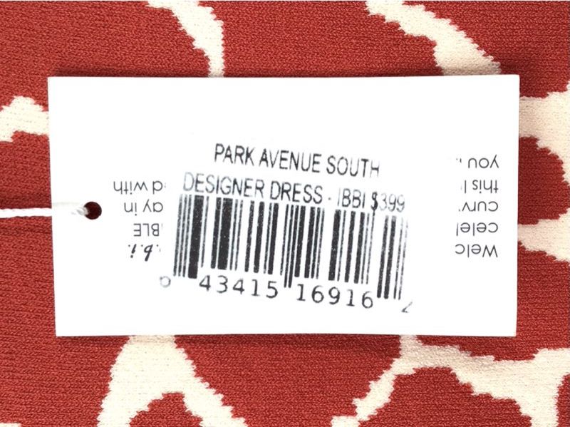 NWT i.b.b.i. Women's Burnt Red Animal Print Bodycon Dress - Size 22