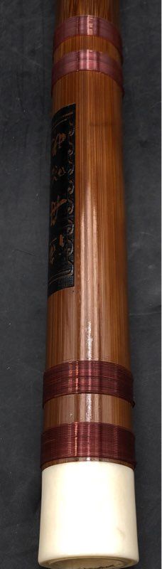 Chinese Dizi Transverse Flute 2-Piece Bamboo Instrument with Bone Ends