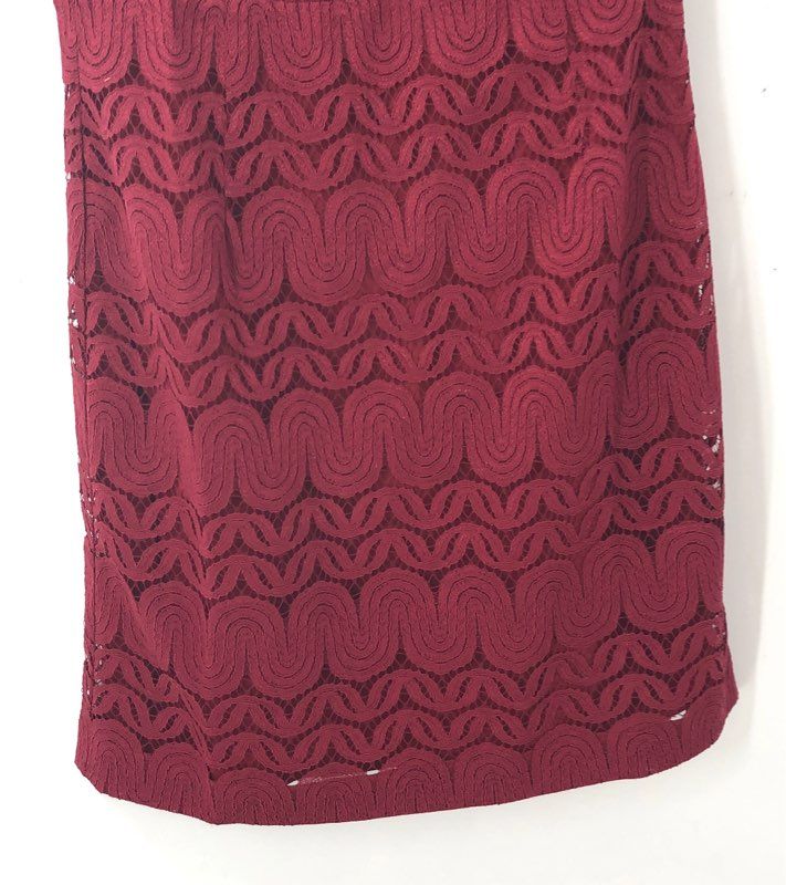 Trina Turk Women's Coralline Dress Red Lace Flutter Sleeve NWT Sz 8